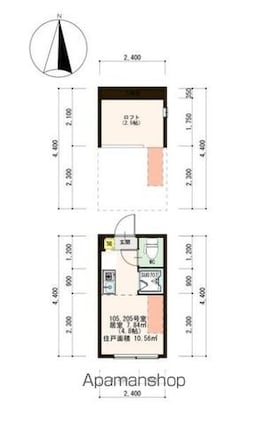 ハーモニーテラス西落合[1R/10.56m2]の間取図