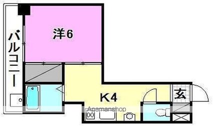 第二森ビル[1K/22m2]の間取図