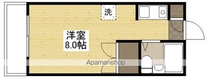 パインハウスⅡ[1R/16.9m2]の間取図