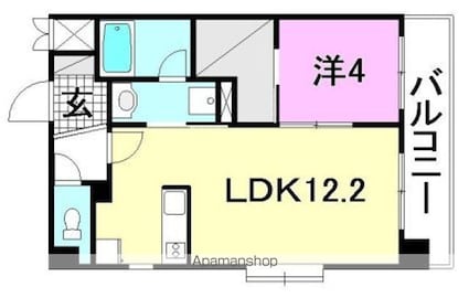 リヴェール居相[1LDK/40.05m2]の間取図
