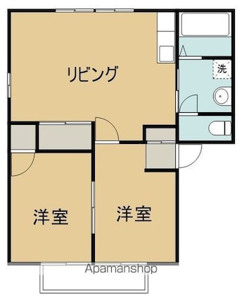 シャトーミキＢ棟[2LDK/50.78m2]の間取図