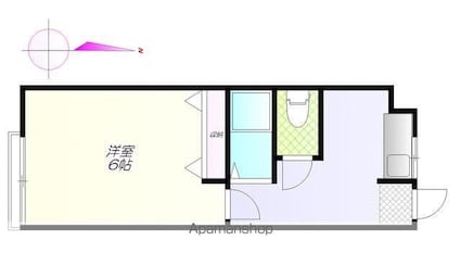ロイヤル杉本Ａ[1K/18m2]の間取図