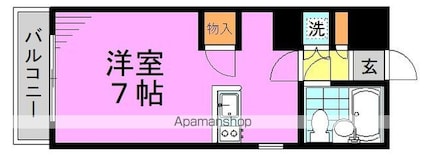 東京都杉並区高円寺北４丁目[1R/19.94m2]の間取図