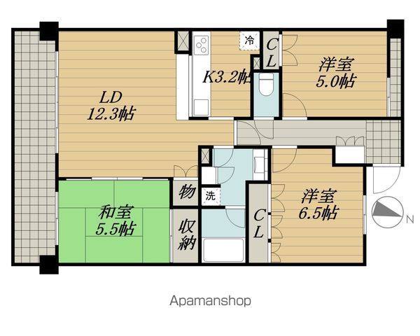 【立川市柏町のマンションの間取り】