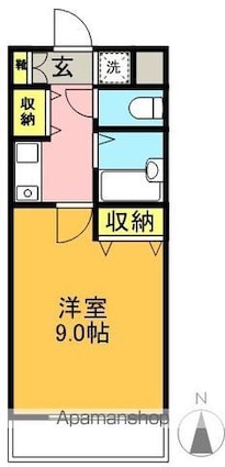 東京都世田谷区松原２丁目[1K/28.69m2]の間取図