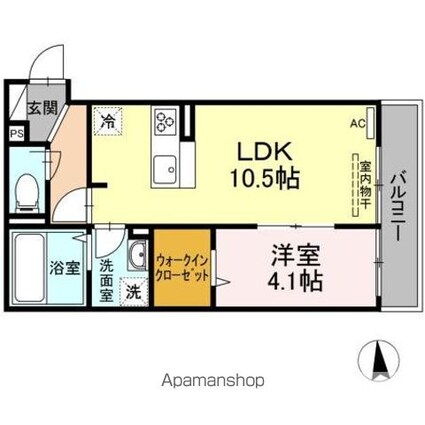 フレッチェ・ボスコ　ＶＩ（６）[1LDK/38.31m2]の間取図