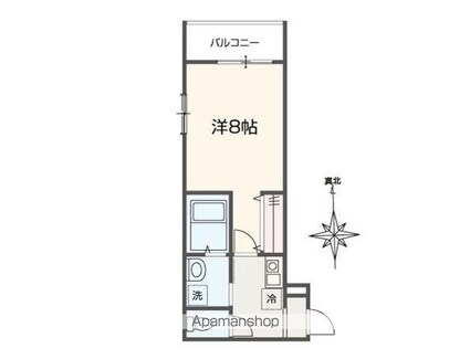 ＭＥＬＤＩＡ東青梅[1K/25.32m2]の間取図