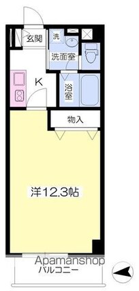 フォルテ本町Ⅲ[1K/34.5m2]の間取図