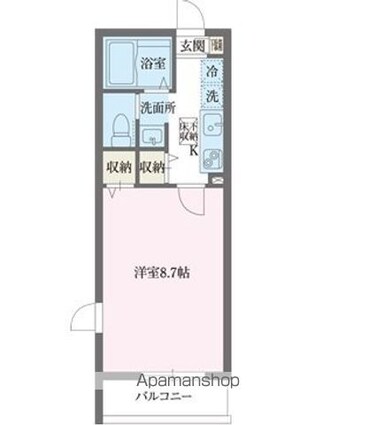 エルスタンザ赤羽[1K/28.27m2]の間取図
