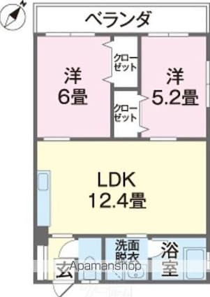 根差部一番館[2LDK/49.5m2]の間取図