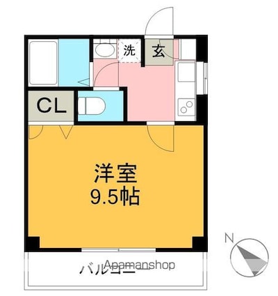 メゾンスピカ[1K/26.79m2]の間取図