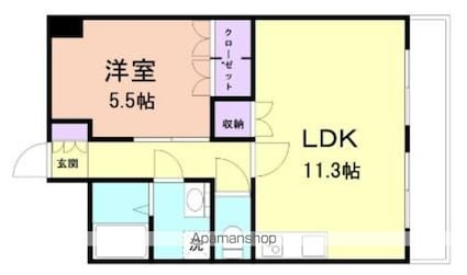 ノースタツノⅠ[1LDK/41.04m2]の間取図