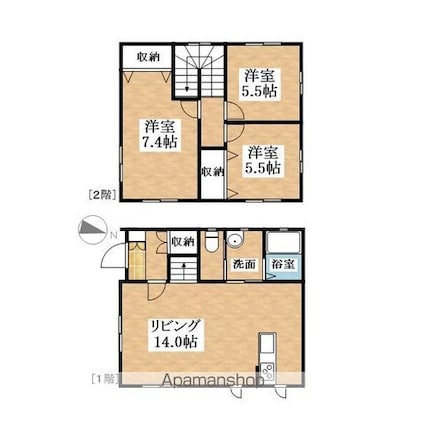 中央五丁目ヴァンベールⅡ[3LDK/78.23m2]の間取図