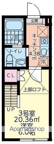 【昭島市中神町のアパートの間取り】