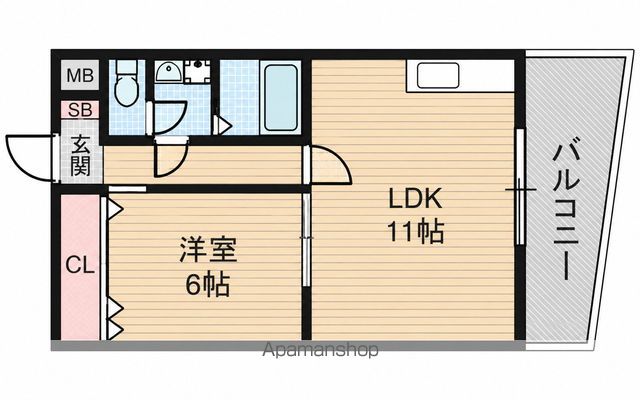 エクセレント上新淀川コーポの間取り写真