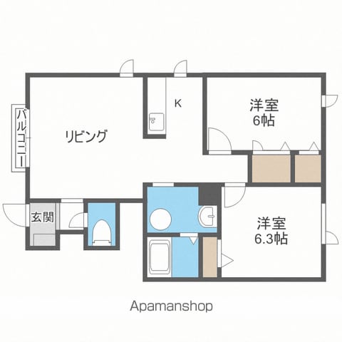 ミュンヘン福住の間取り写真