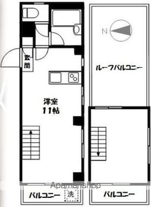 阿佐ヶ谷サウスウィング[1LDK/33m2]の間取図
