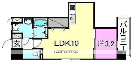 Ｍａｙｆａｉｒ美沢[1LDK/32m2]の間取図