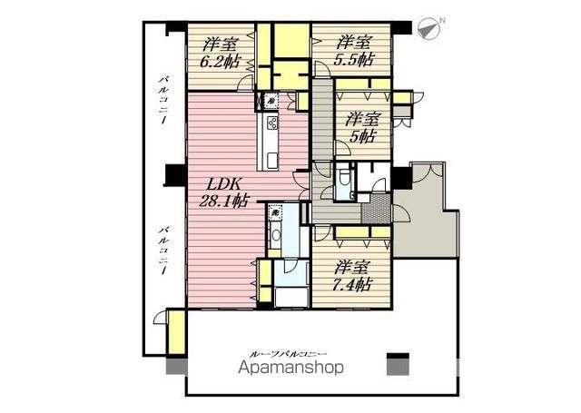S−RESIDENCE愛宕SOUTHの間取り写真