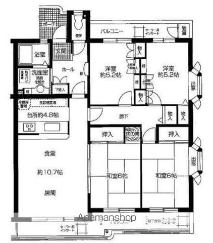 入間扇町屋団地20号棟の間取り写真