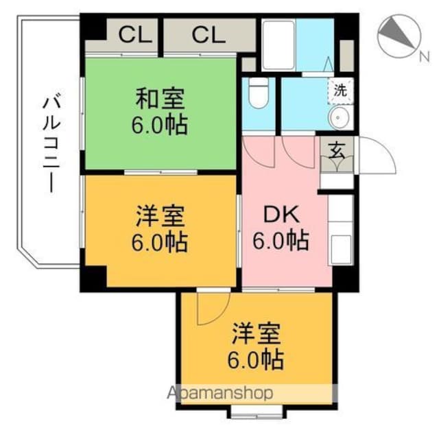 メゾンＭｉｙａｊｉ[3DK/54.01m2]の間取図