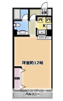 メゾン弥生[1K/37.19m2]の間取図