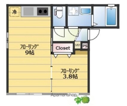 シース浅草橋[1LDK/30.33m2]の間取図