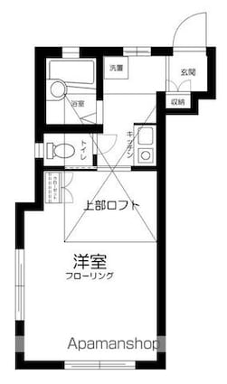 ヴィエント東中野[1K/23m2]の間取図