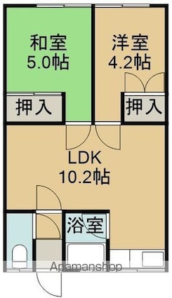 コーポ大瑞（コーポダイズイ）[2LDK/40.9m2]の間取図