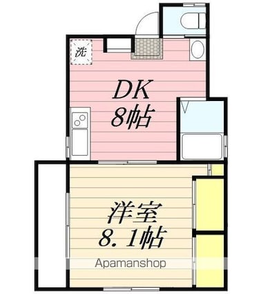 東京都三鷹市深大寺２丁目[1DK/33.46m2]の間取図