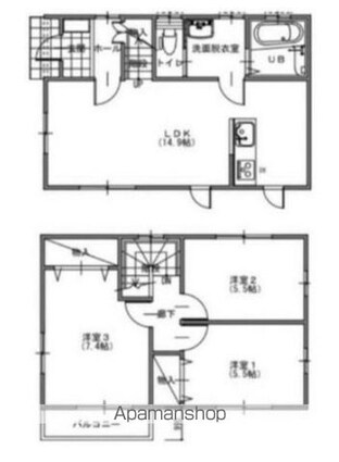 グランソフィアオレンジ[3LDK/76.59m2]の間取図