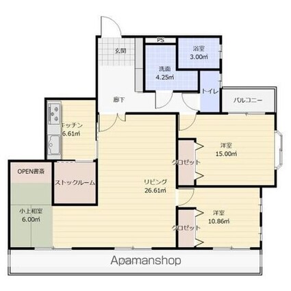 グランドメゾン東山元町[3LDK/89.7m2]の間取図