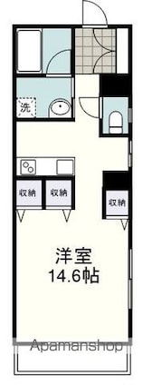 静岡県静岡市葵区両替町１丁目[1R/38.74m2]の間取図