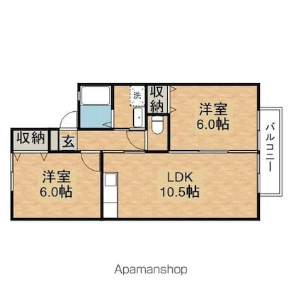エイコーン[2LDK/50.31m2]の間取図