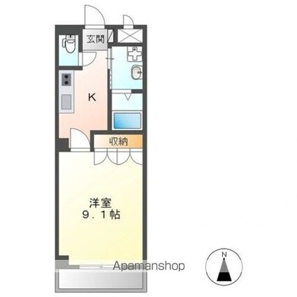 サンライズＫ[1K/30.94m2]の間取図