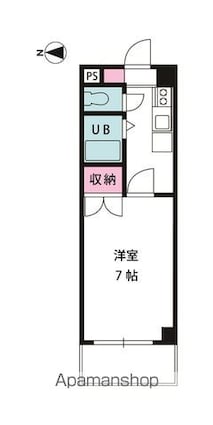 ジョイフル第３今市[1K/23.08m2]の間取図