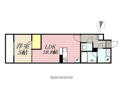 トレ・アルコバレーノ中央[1LDK/38.28m2]の間取図