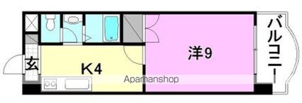 ロイヤルアネックス宮西[1K/32.47m2]の間取図