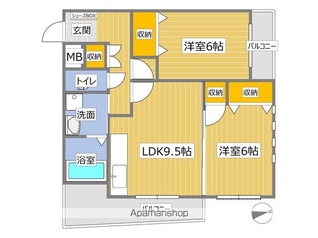 依田ハイツEの間取り写真