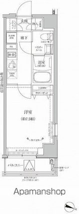 ＲＥＬＵＸＩＡ両国Ⅱ[1K/25.87m2]の間取図