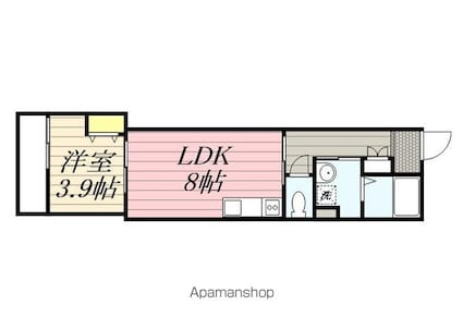 天台５丁目１棟アパート[1LDK/31.57m2]の間取図