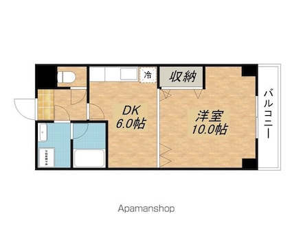 メゾンマツオ[1DK/37.6m2]の間取図