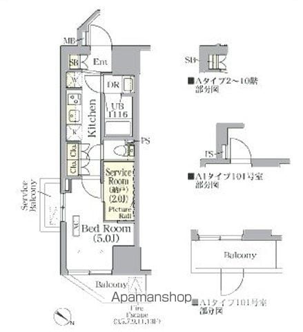 豊島区巣鴨のマンションの間取り