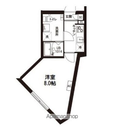 レピュア青砥レジデンス[1K/23.25m2]の間取図