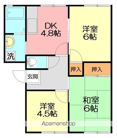 コーポ山室の間取り写真
