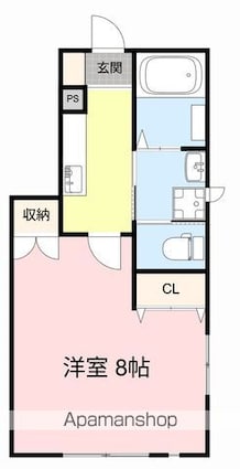 アリュール中山[1K/25.67m2]の間取図