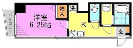 ＫＹＯＥ　ＰＬＡＺＡ　阿佐ヶ谷[1K/25.05m2]の間取図