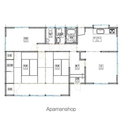 大口町奈良子１－８５貸家[4DK/91.05m2]の間取図