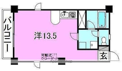 ベルハイム３８[1R/32m2]の間取図