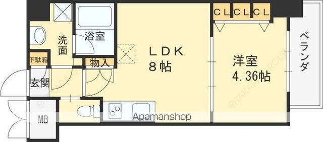 松ヶ枝町プライマリーワンの間取り写真